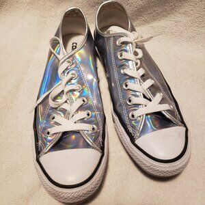 Size 8 Women's Holographic Low-Top Converse